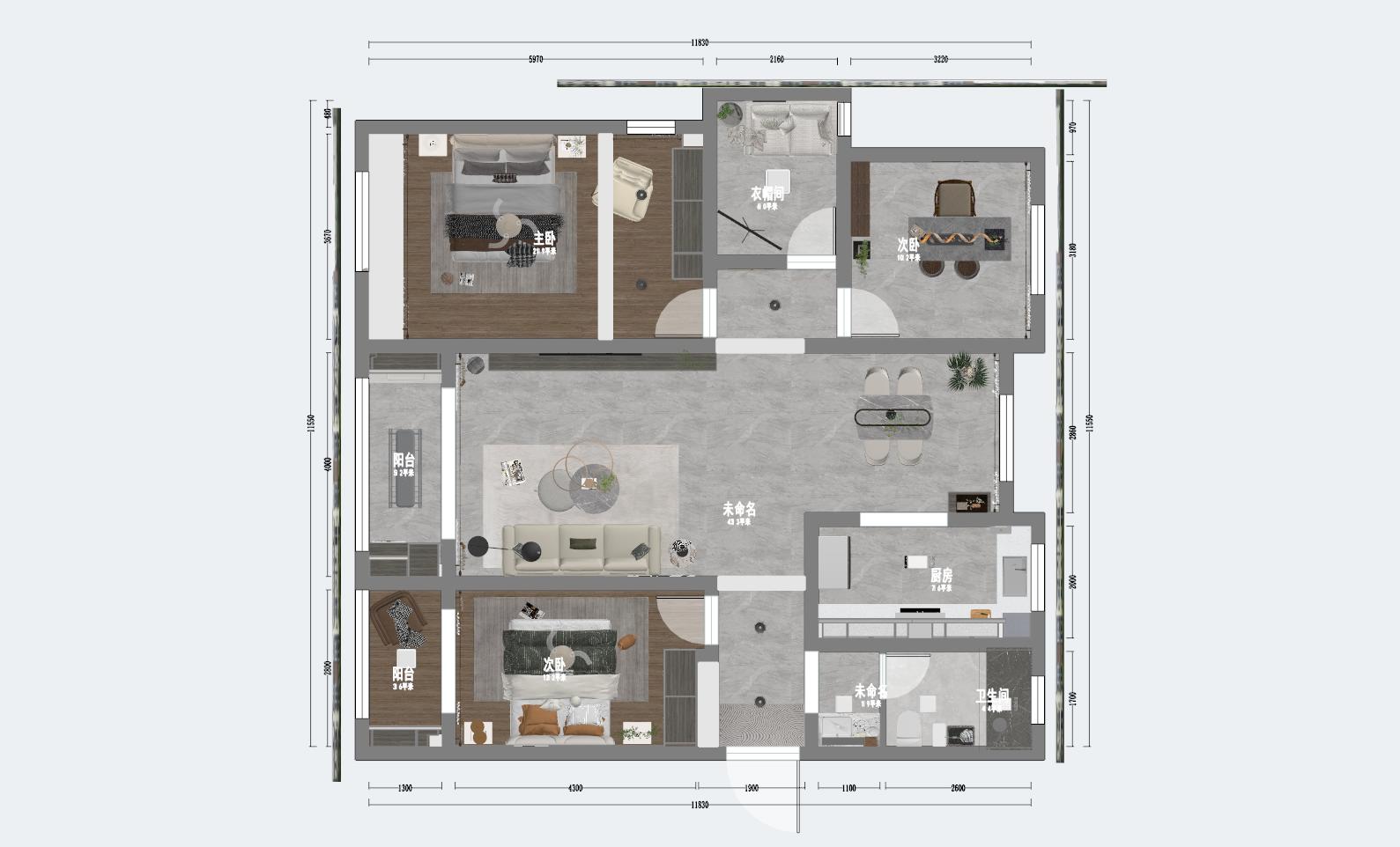 笪总城西新村8#04户型雅居-0