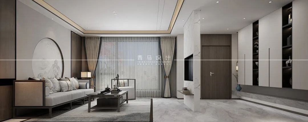 绿地城 360㎡新中式别墅丨青马别墅设计-19