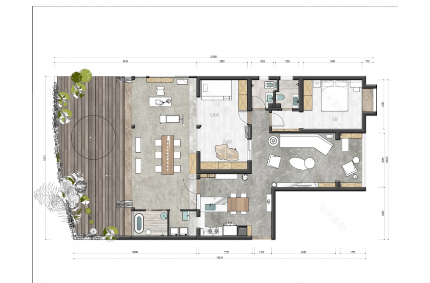 武汉「瞳爱」平层设计,打造通透互动空间-2