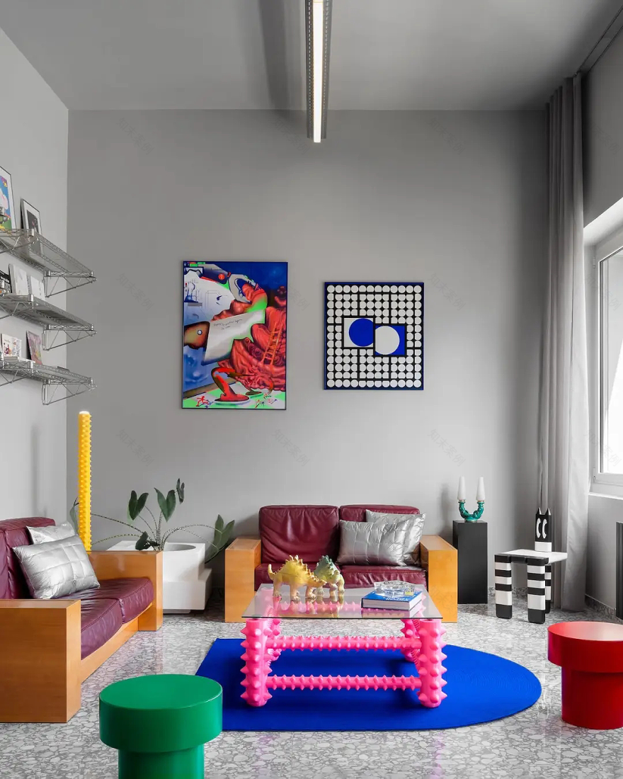 色彩斑斓的孟菲斯loft公寓丨法国巴黎丨Zyva Studio-11