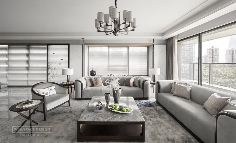 《至简至素，自然和谐共生》新天鹅堡二期270㎡，新中式风格-35