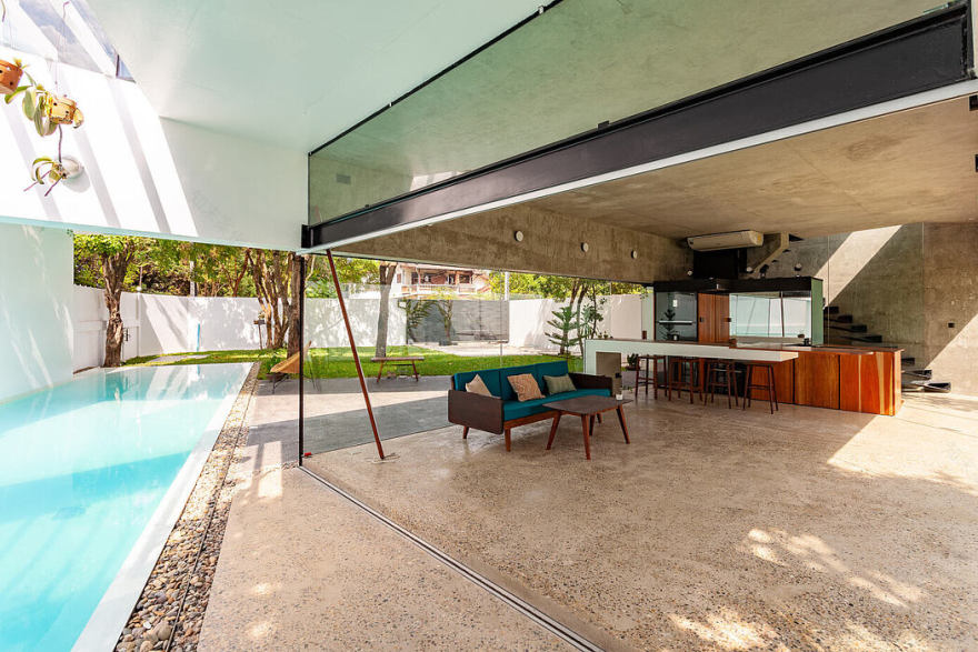 白屋绿意 | 老挝万象灵动几何住宅设计-3