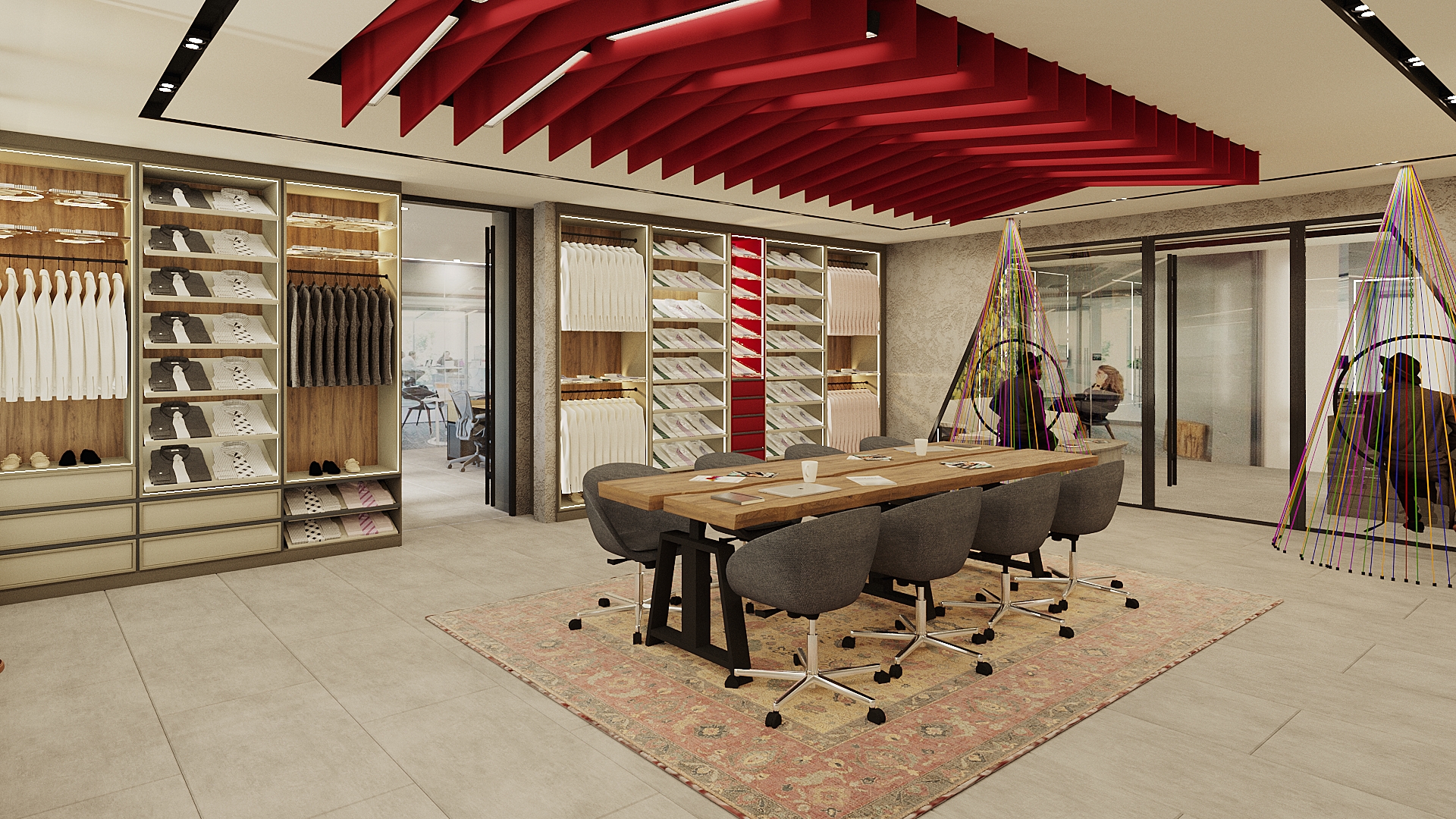 PAŞAHAN TEKSTİL SHOWROOM AND OFFICE DESIGN ALTERNATİF 3-4