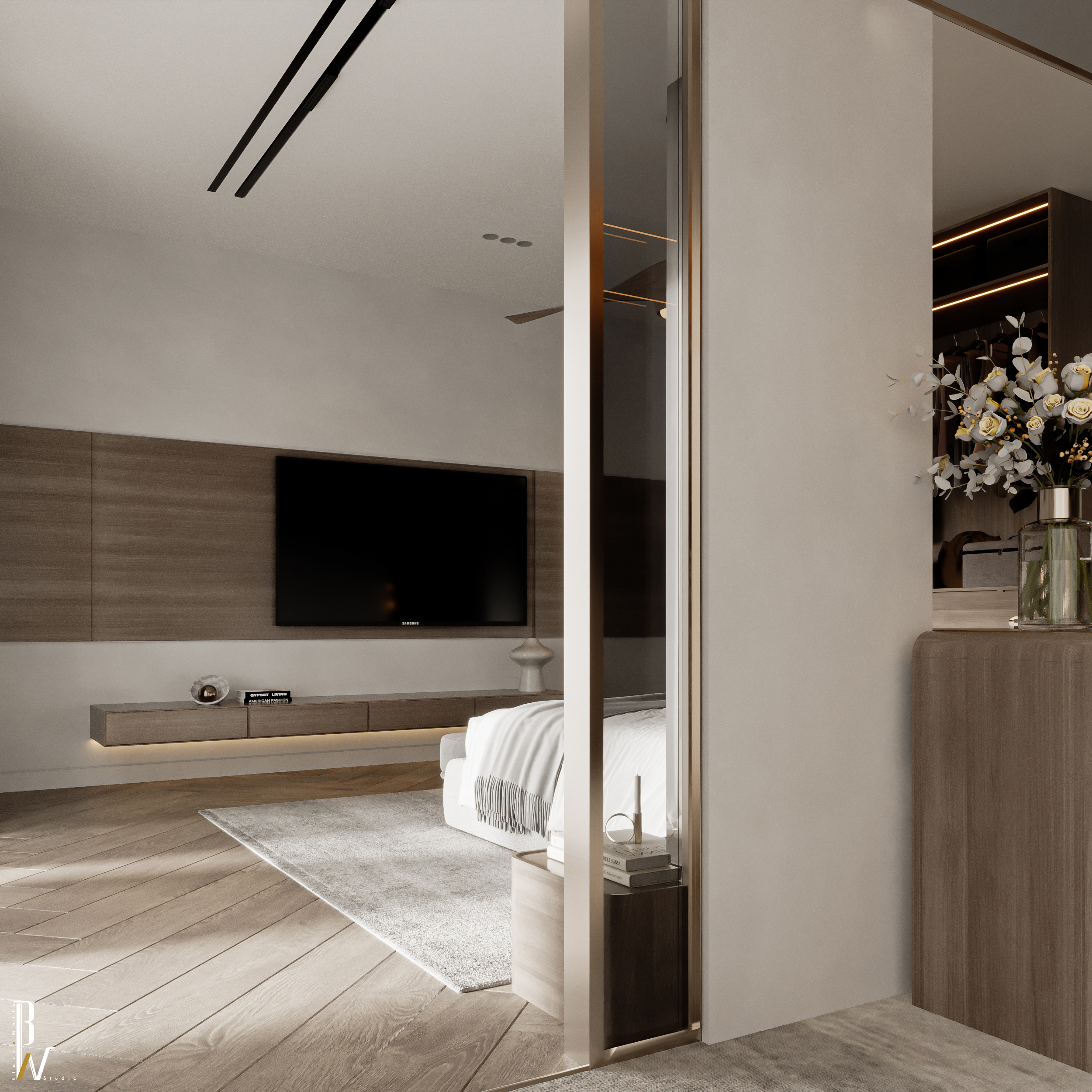 单人间·阿联酋，单人卧室丨阿联酋丨Black N White Studio-9