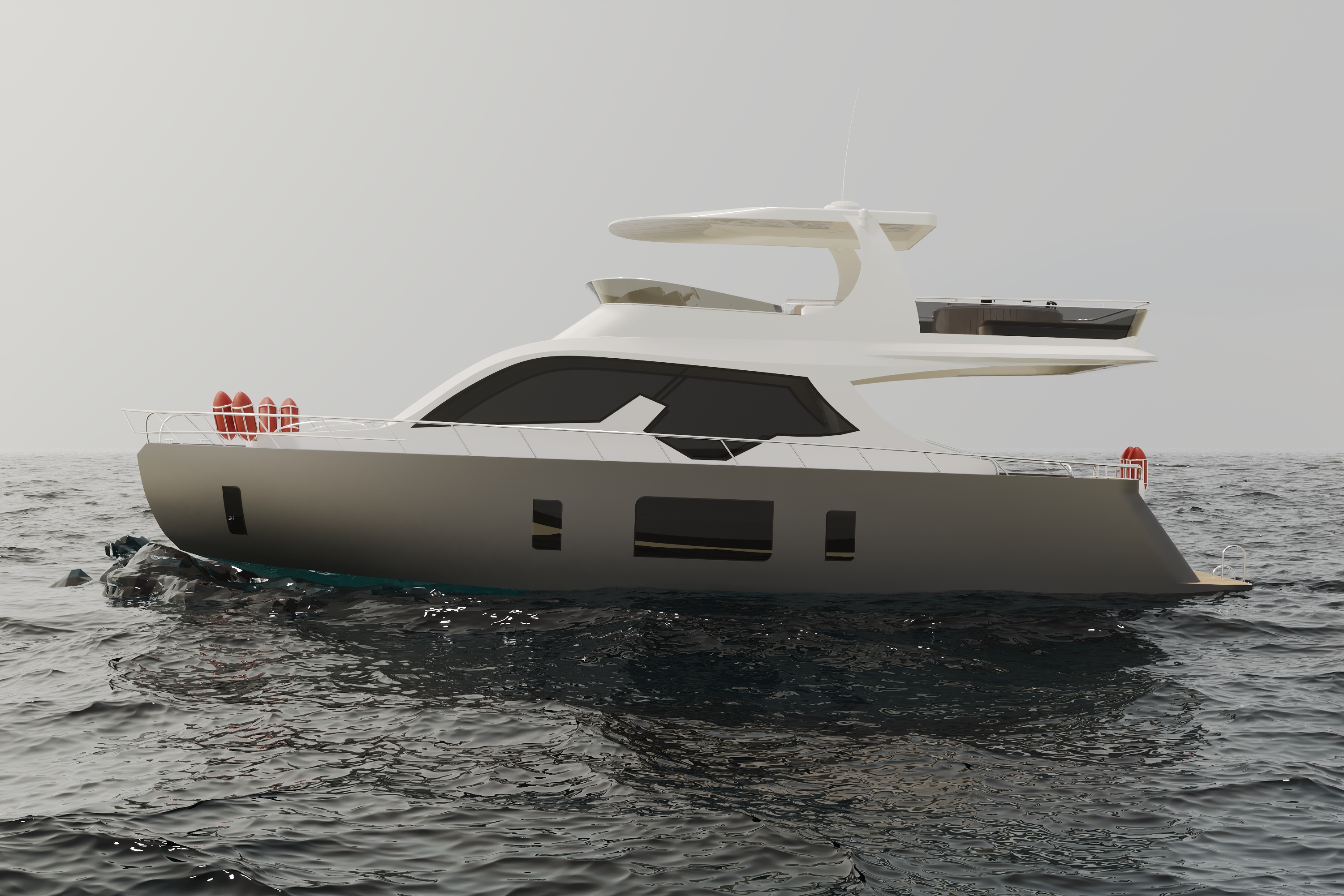 YACHT MODEL 2022 azimut 62 3D 模型-1