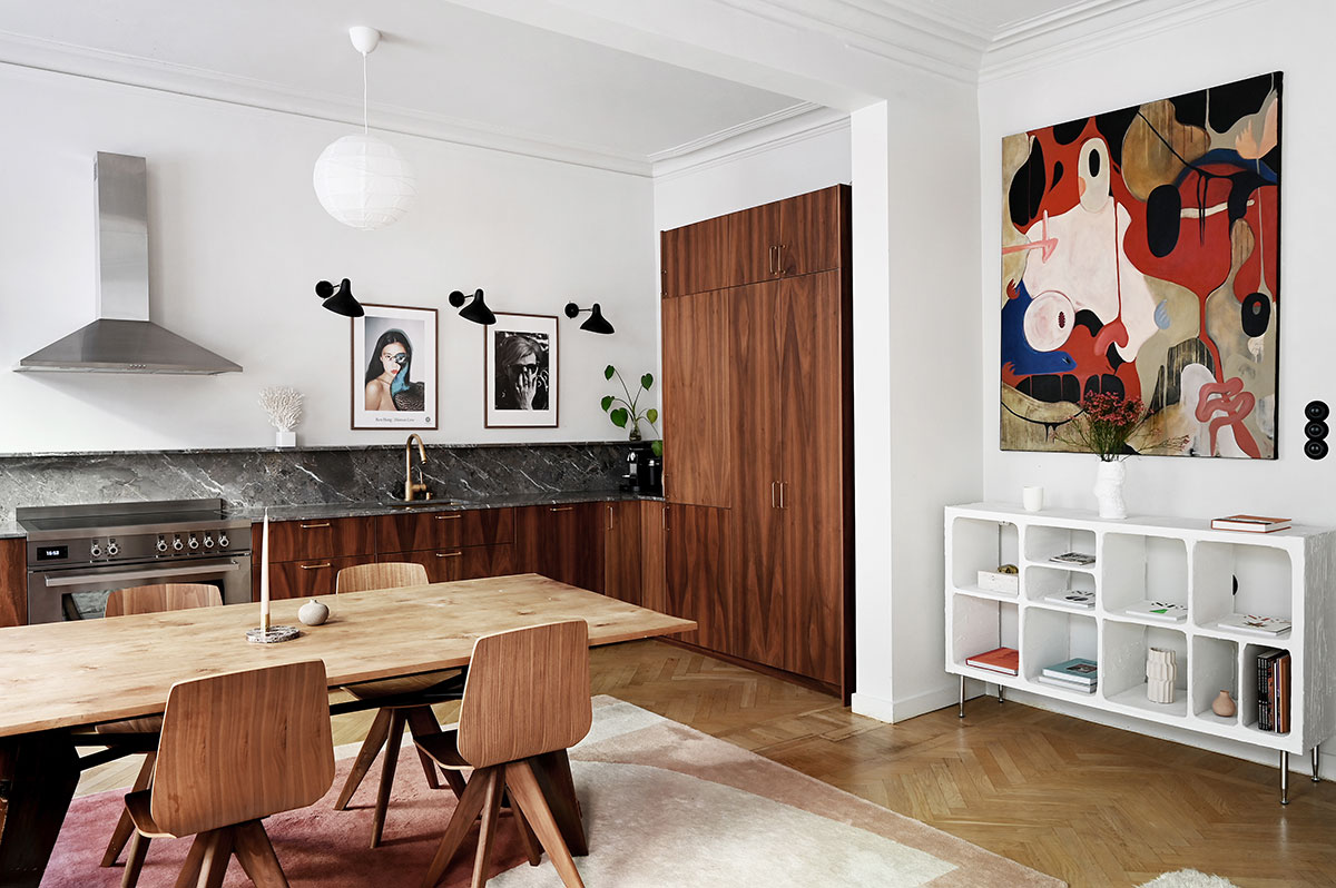 斯德哥尔摩明亮开放厨房公寓设计-1