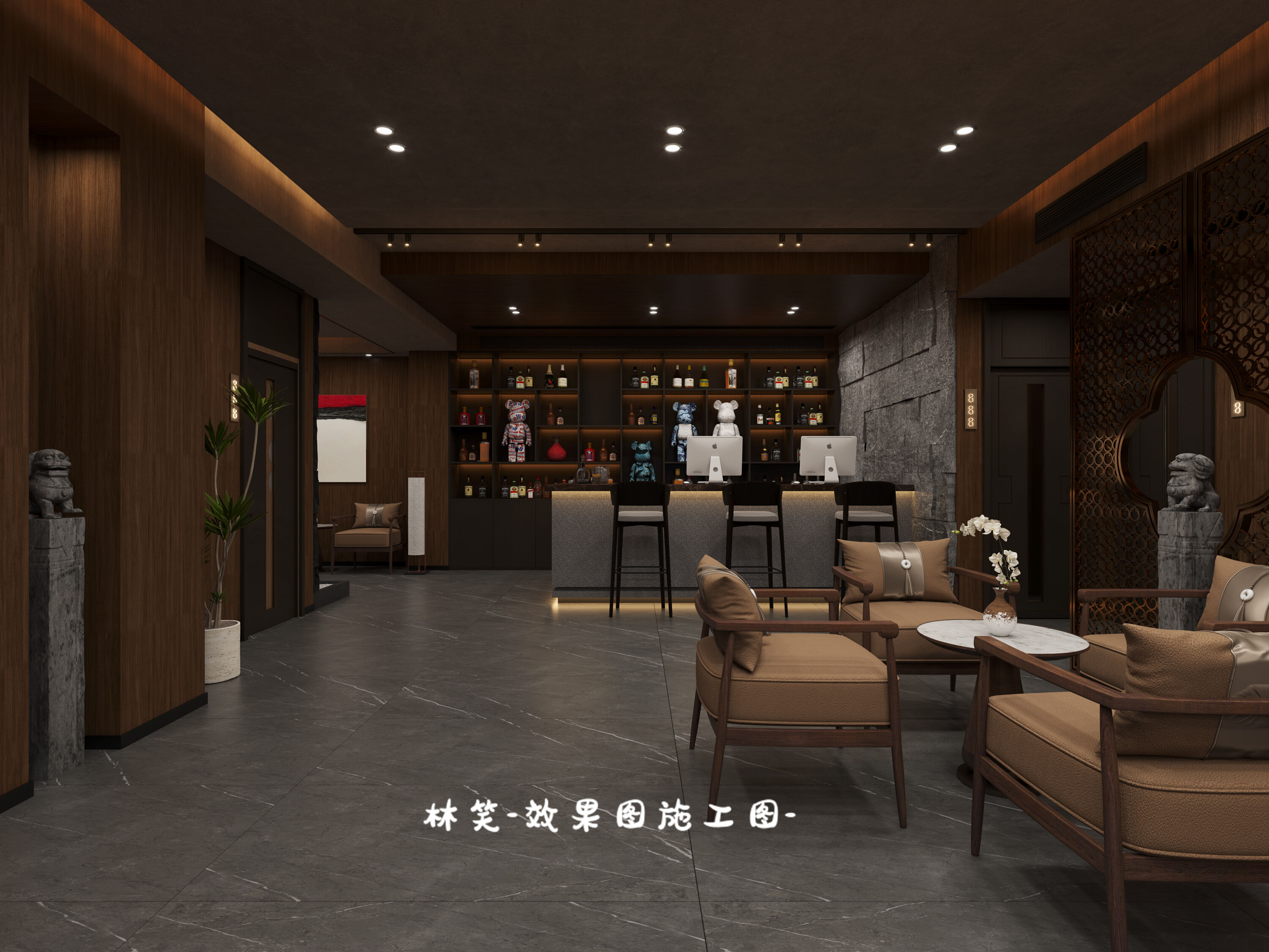 新中式棋牌室｜茶香沁人心，棋牌冶情操-1