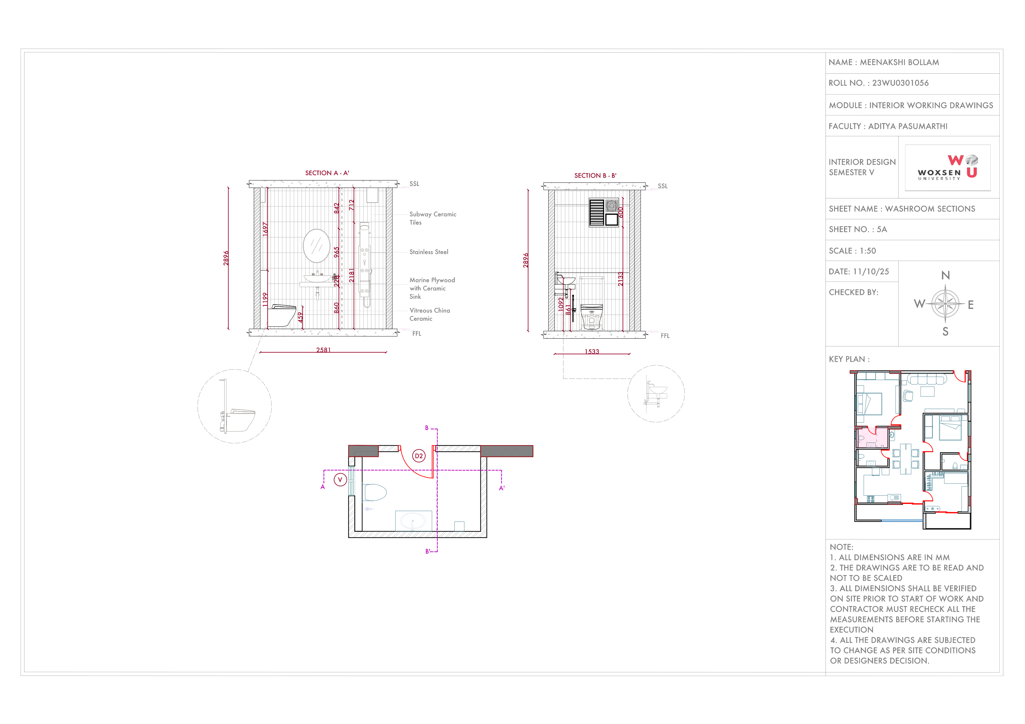 Interior Working Drawings - 2BHK Home-23