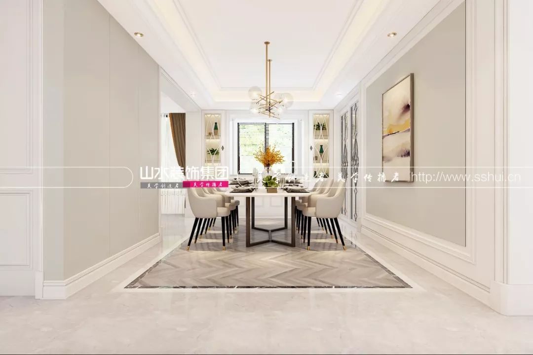 湖山源著 260 平米美式轻奢装修,藏匿主人气质的自在生活空间-22