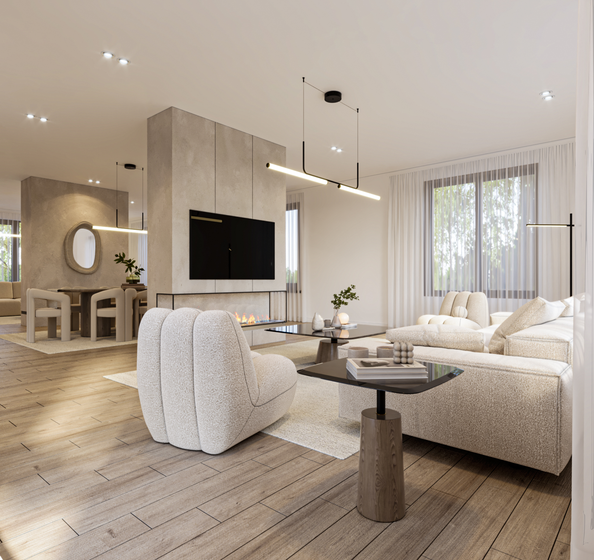 Main Floor Minimal Design（现代简约首层设计）丨美国丨Nourhan Azzaz-9