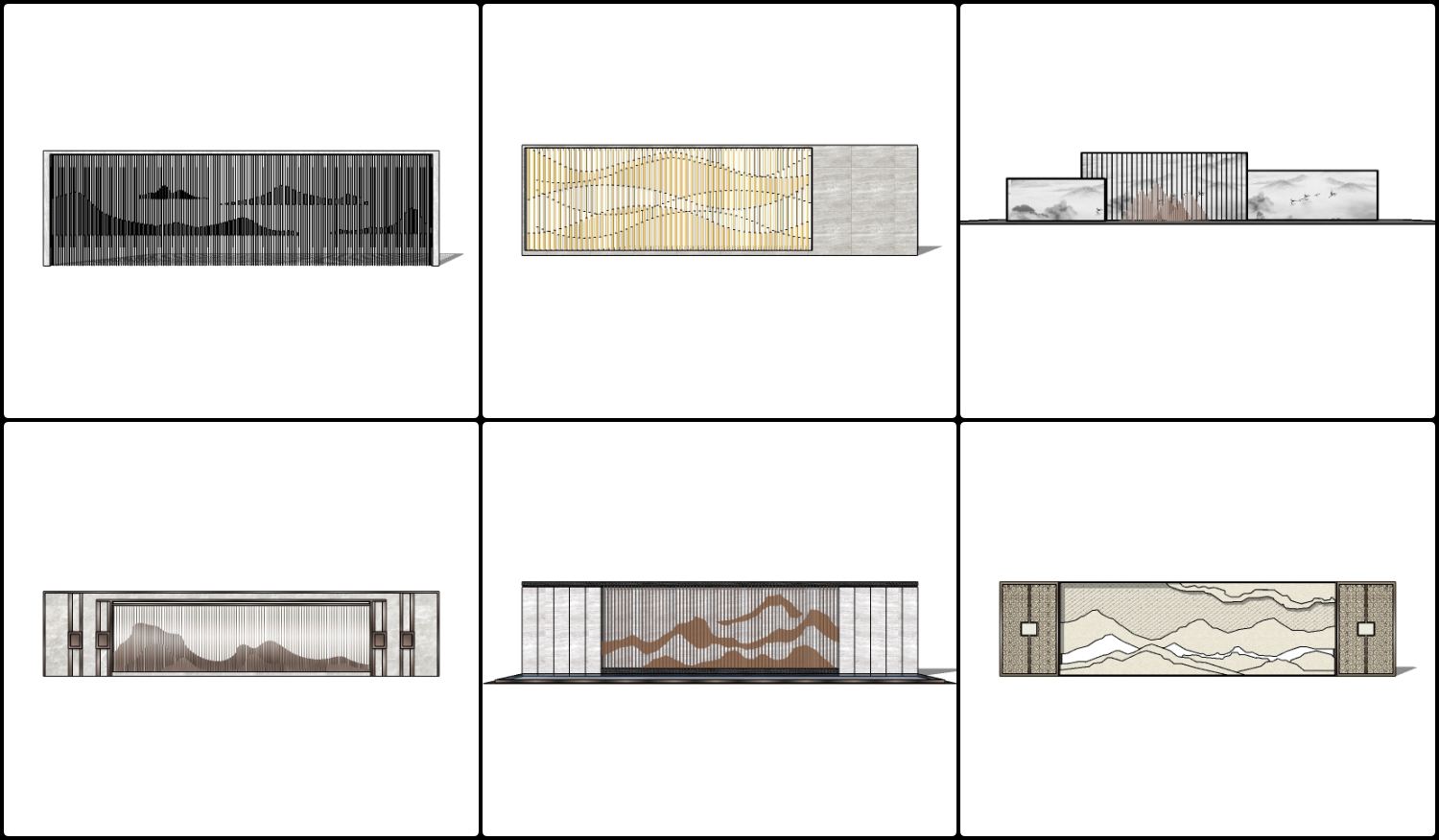 免费Sketchup亚洲围栏模型下载-8