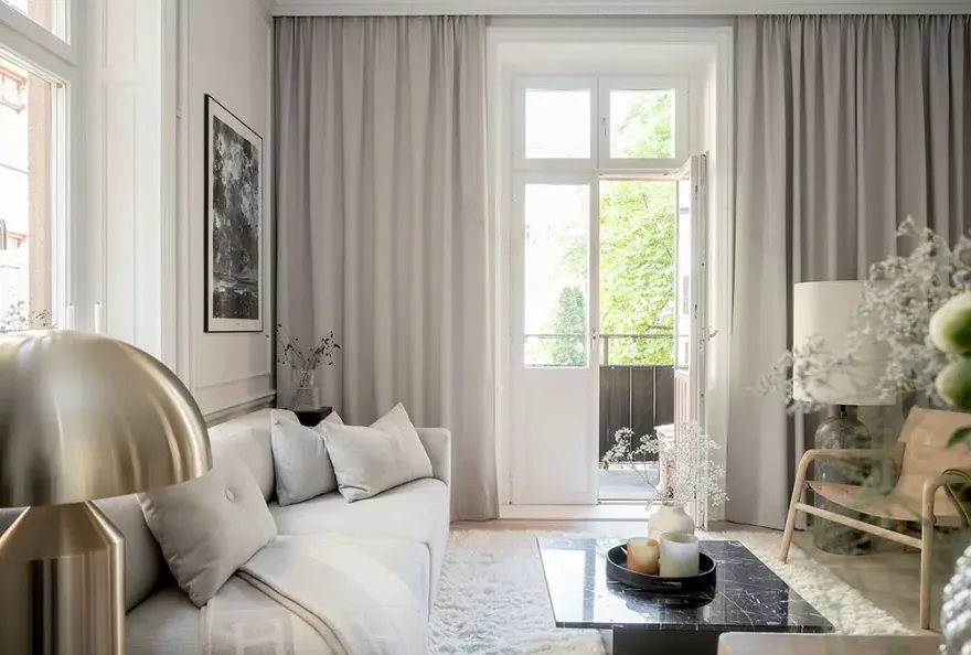 瑞典 66m2 优雅公寓设计-5