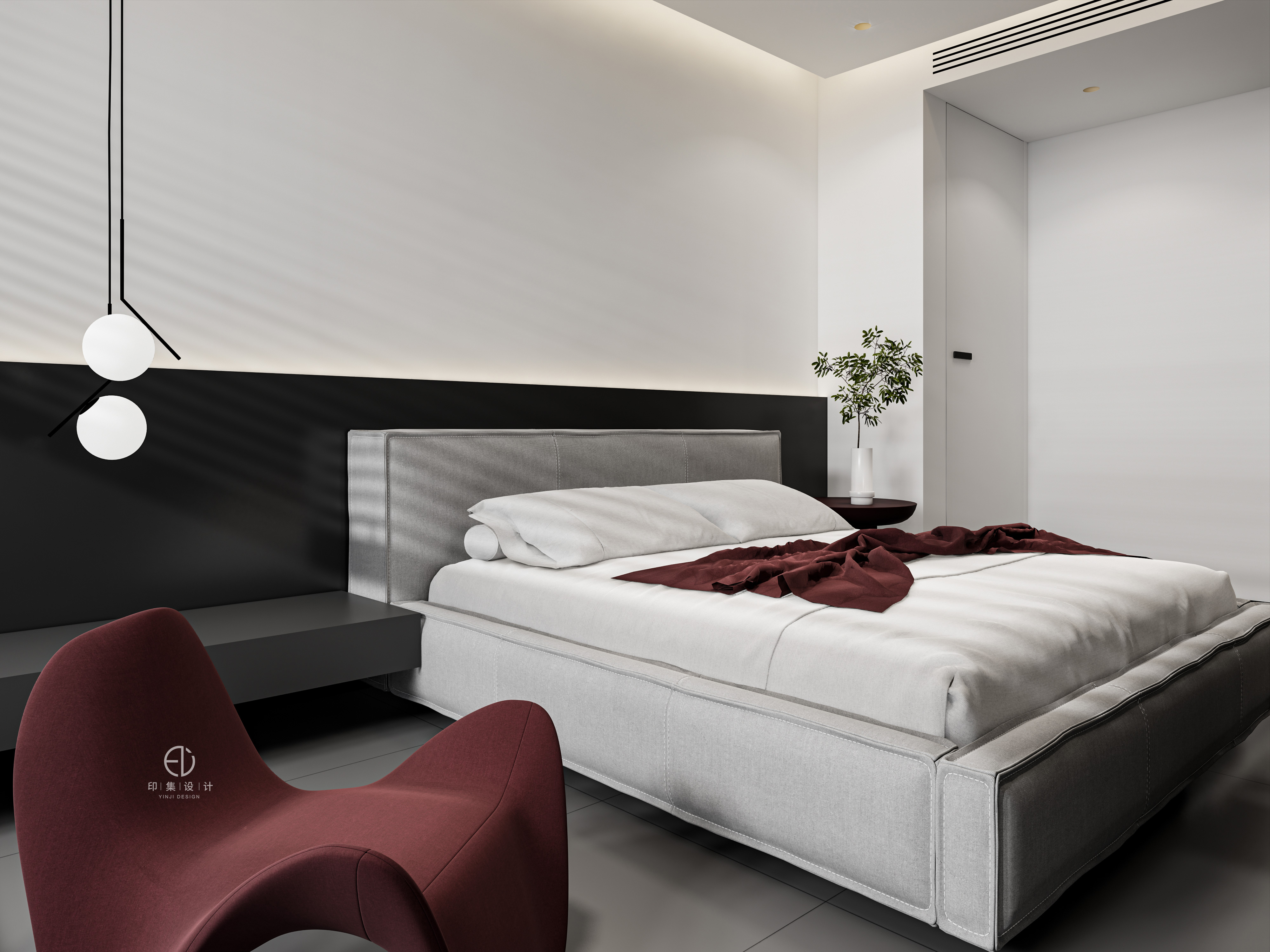 115㎡极简黑白灰，赋予生活的简雅情态-14