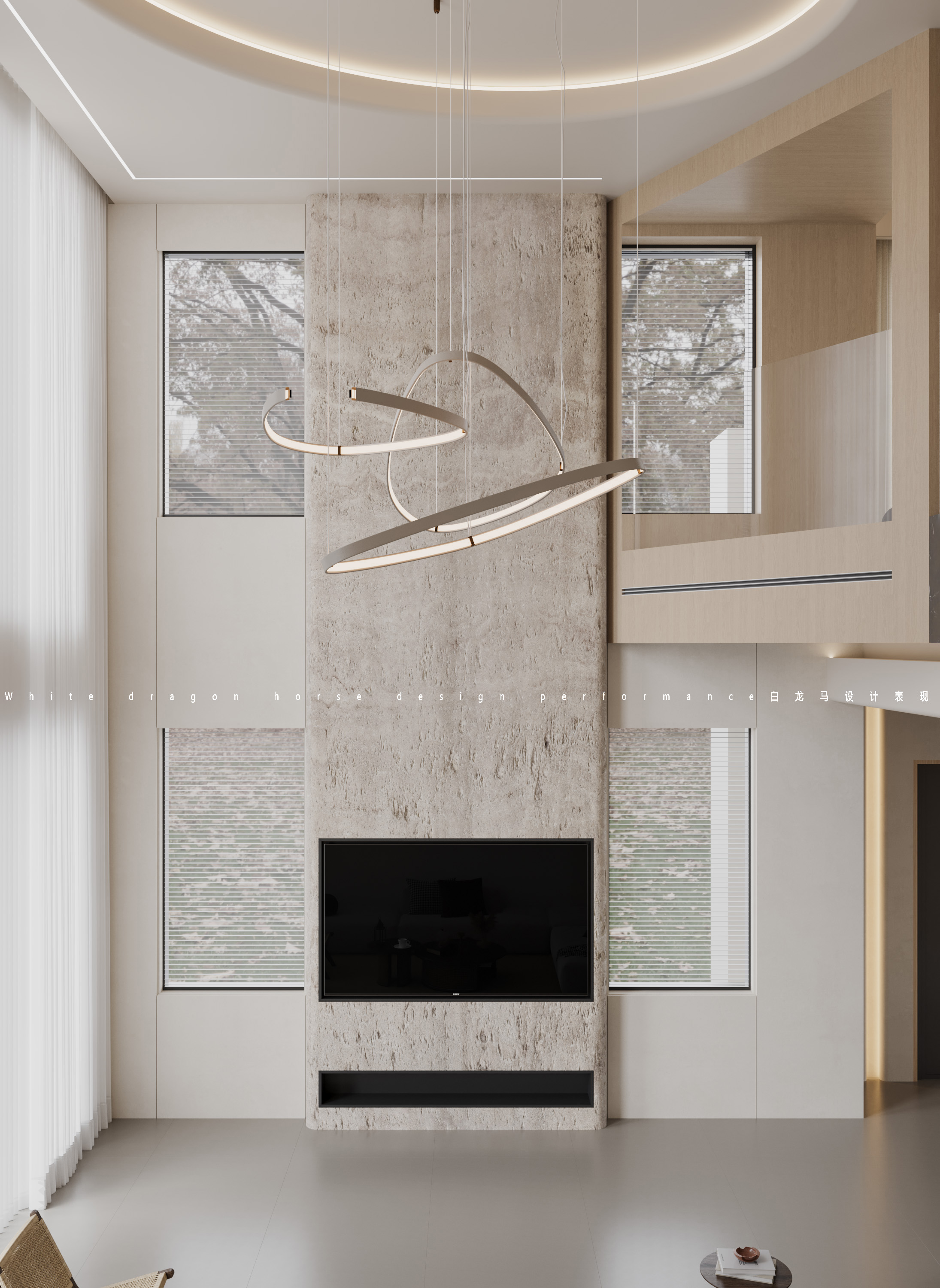 现代挑空别墅设计------白龙马效果图-6