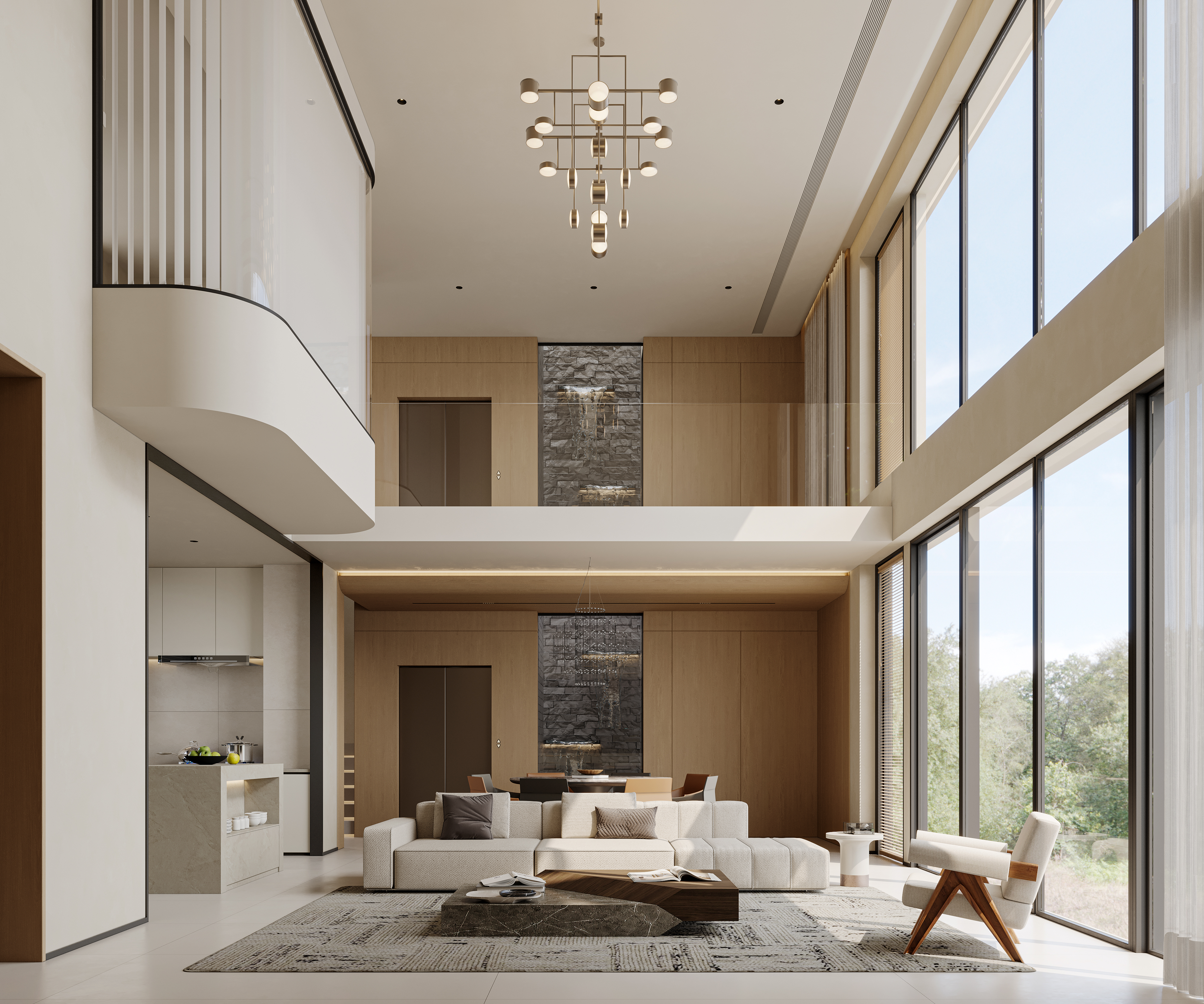 挑空别墅丨晫易视觉-52