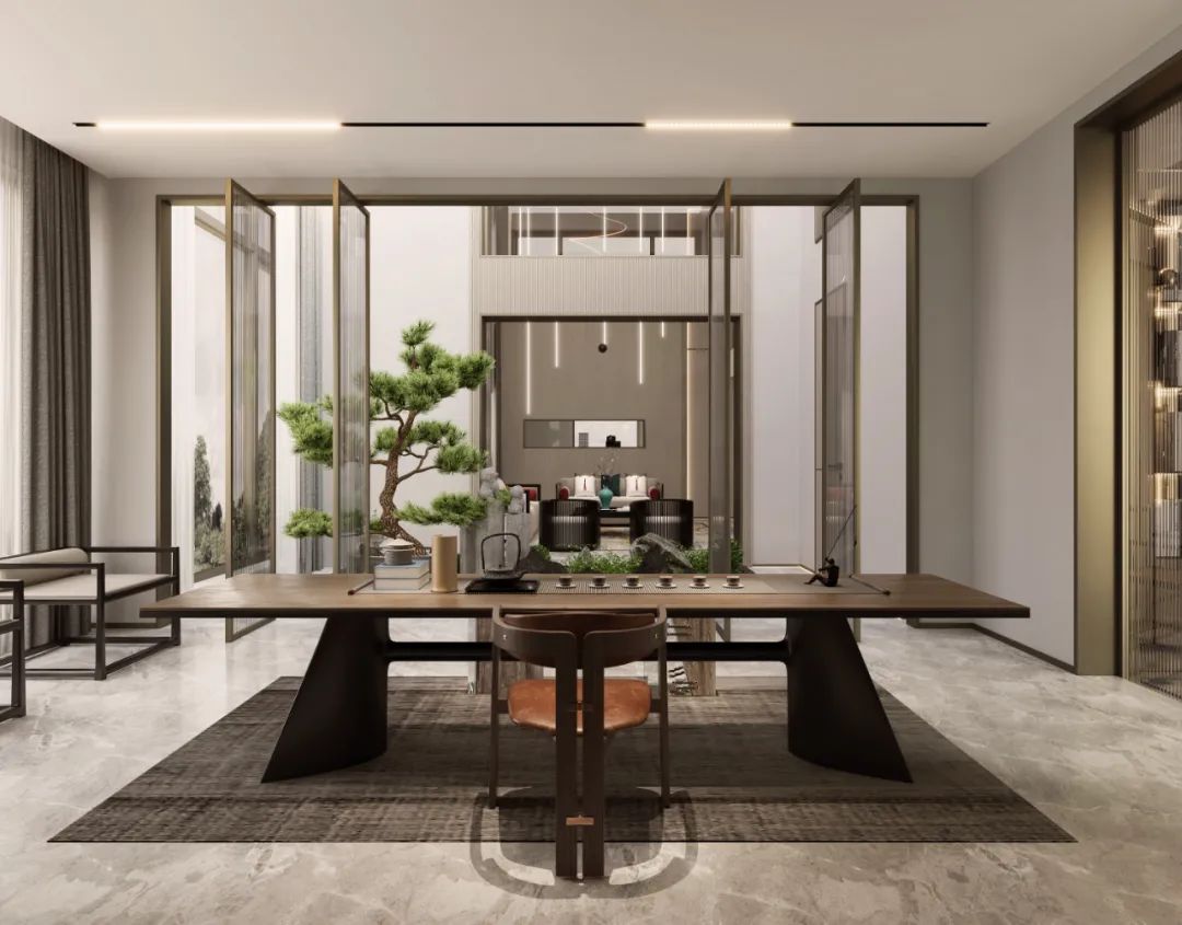 泰禾一号院 · 周峰设计师的中式轻奢海洋之家丨中国北京丨北京玖尺国际室内建筑设计事务所-40