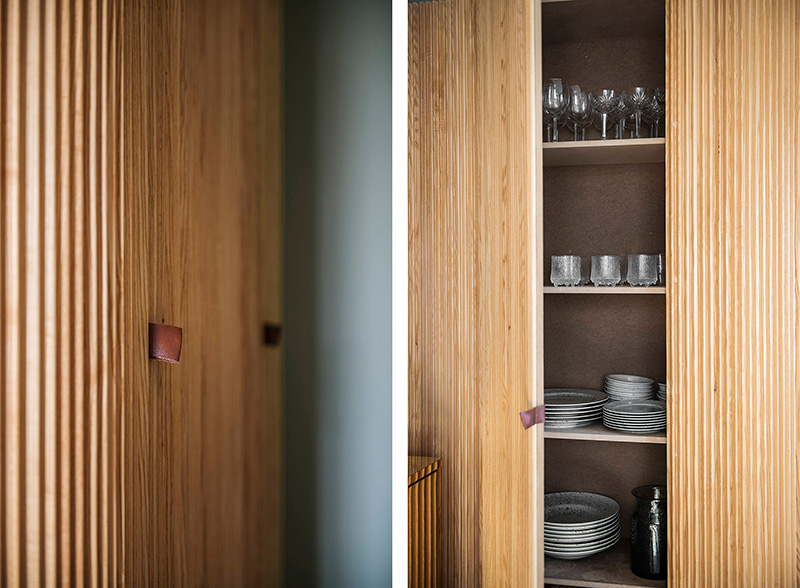 斯德哥尔摩 59 平米独特公寓 | 金色玻璃橱柜与圆形墙面-17