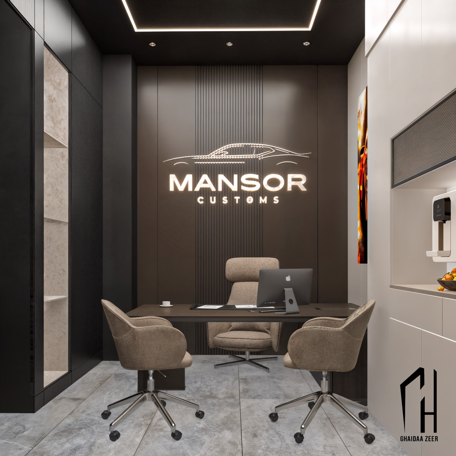 美国豪华汽车定制店室内设计-19