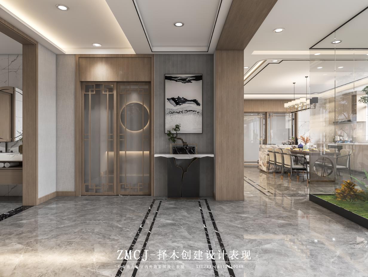 现代轻奢客餐厅大平层设计案例丨择木创建-6