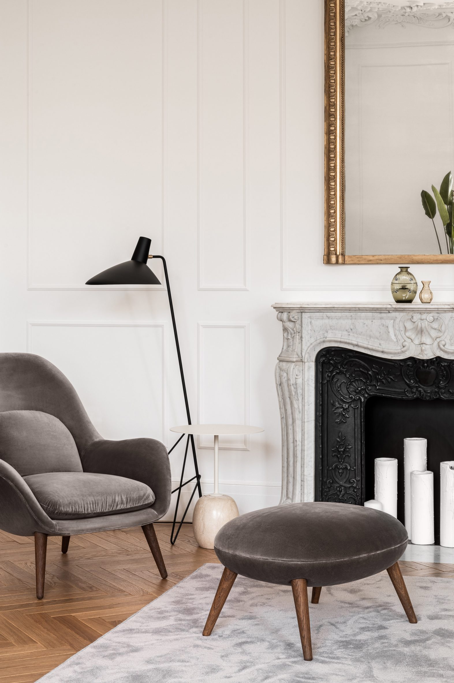 黑白魅力 | 乌克兰设计师 Anastasiia Novikova 的复古公寓设计-7