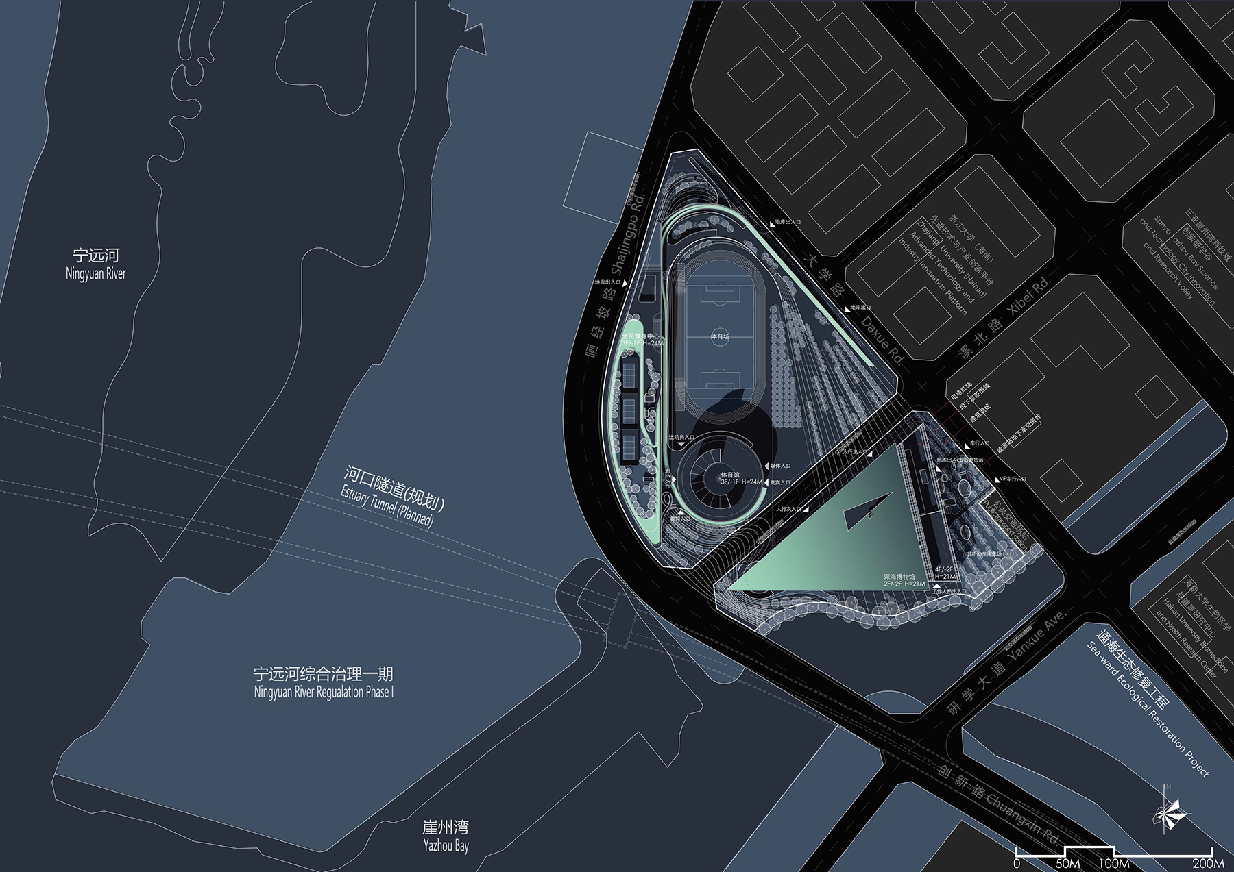 汤桦建筑设计一等奖方案：三亚崖州湾科技城文体中心（深海博物馆及体育中心）-55