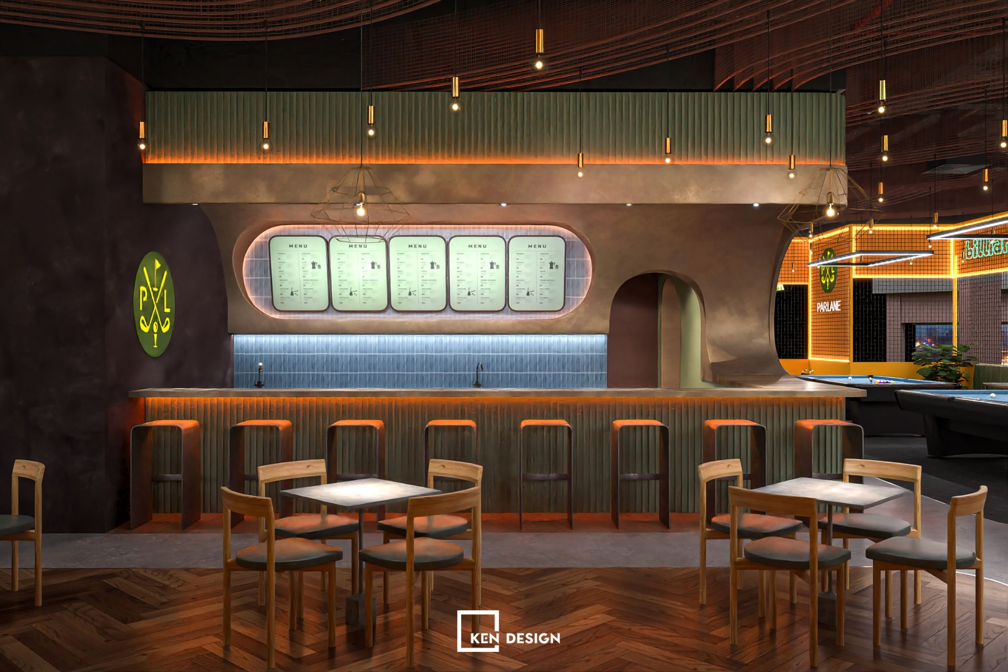 河内高尔夫  咖啡馆组合设计项目丨越南河内丨KenDesign-38