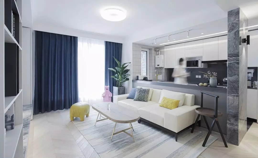 北京女主独居78㎡，改封闭厨房为吧台+开放式，主卫变身衣帽间！ 黄吉空间设计-44