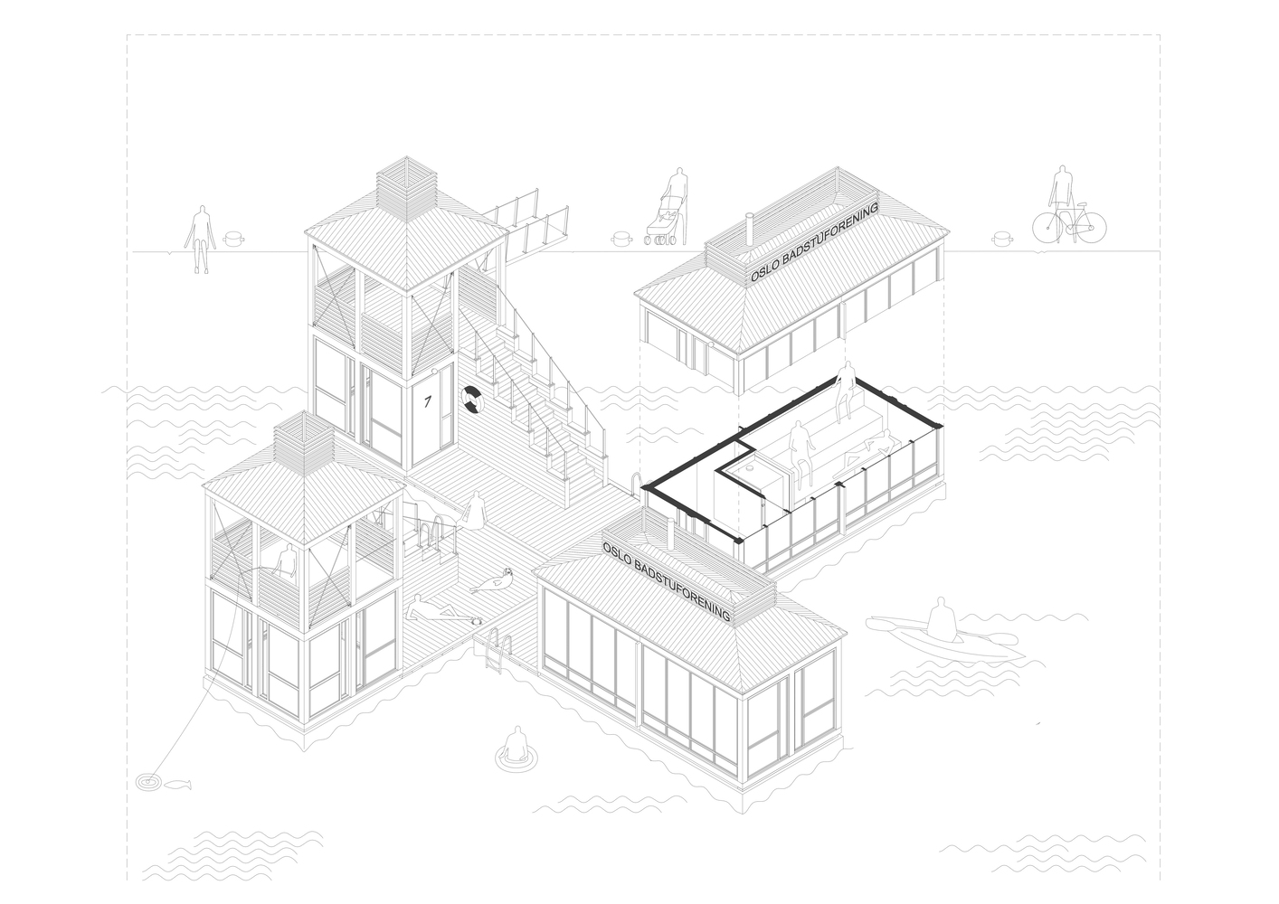 奥斯陆港湾漂浮式古堡风格浴室丨ACT!,Borhaven Arkitekter-14