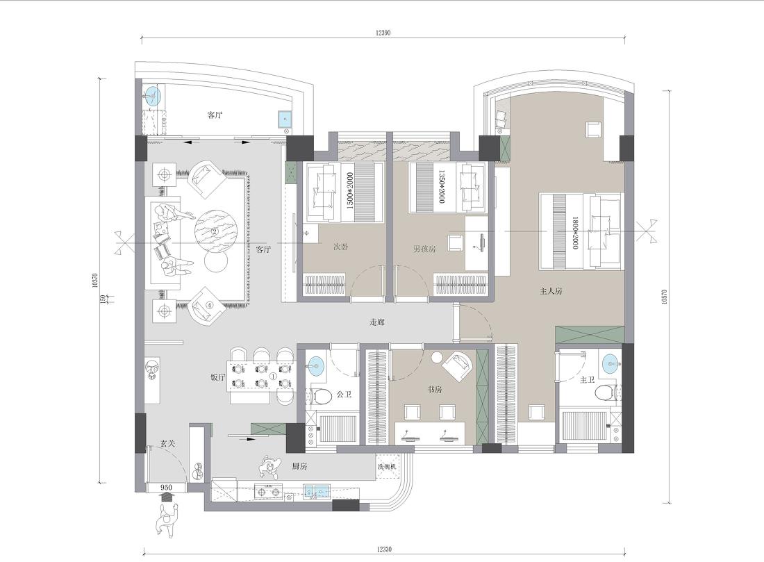 广州天河区 120m²现代轻奢收纳之家丨中国广州-43