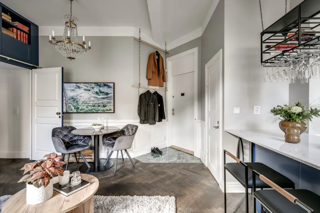 斯德哥尔摩蓝色古典公寓设计-3