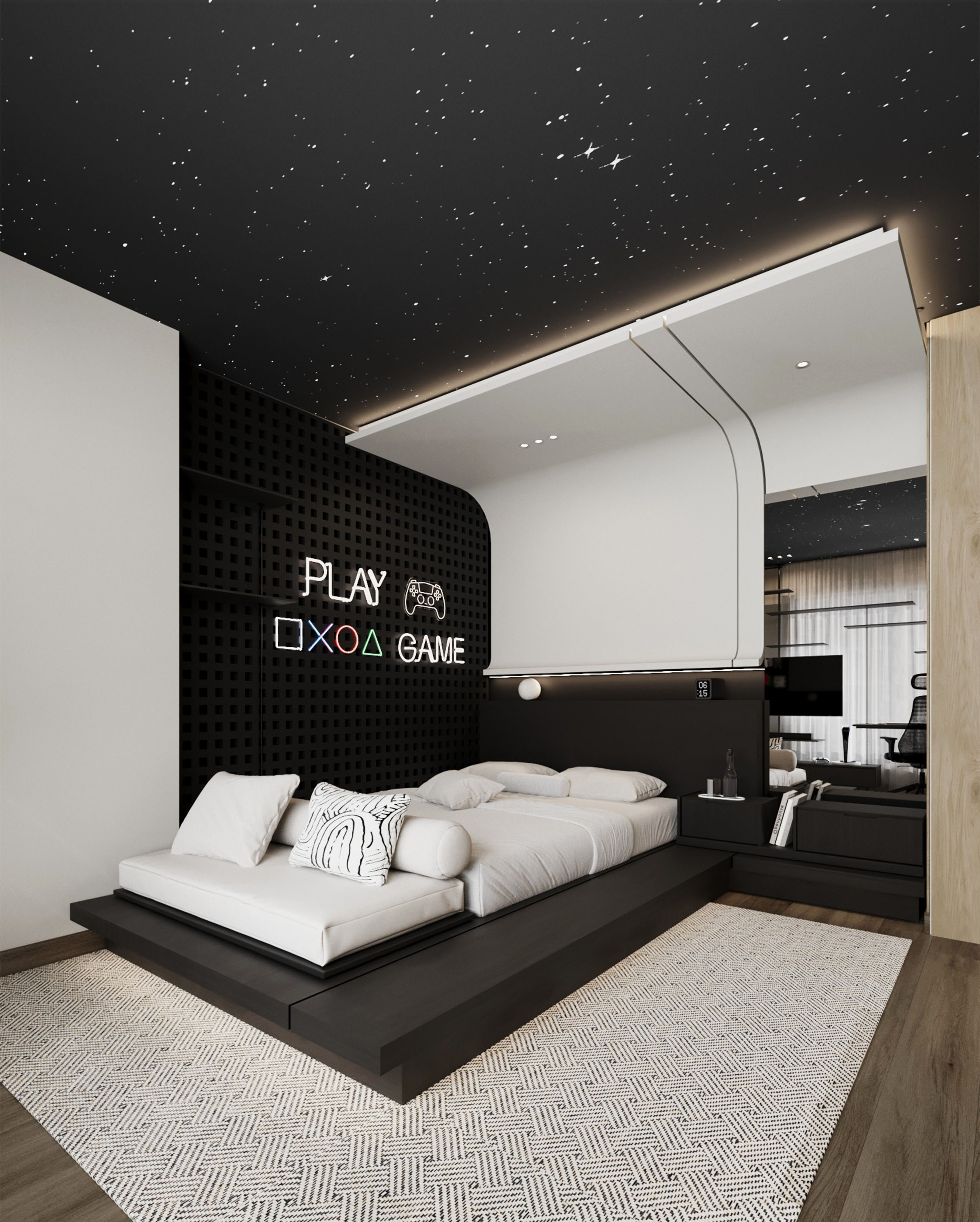 Gaming Bedroom Design（游戏卧室设计）丨Hammoud Architects-8