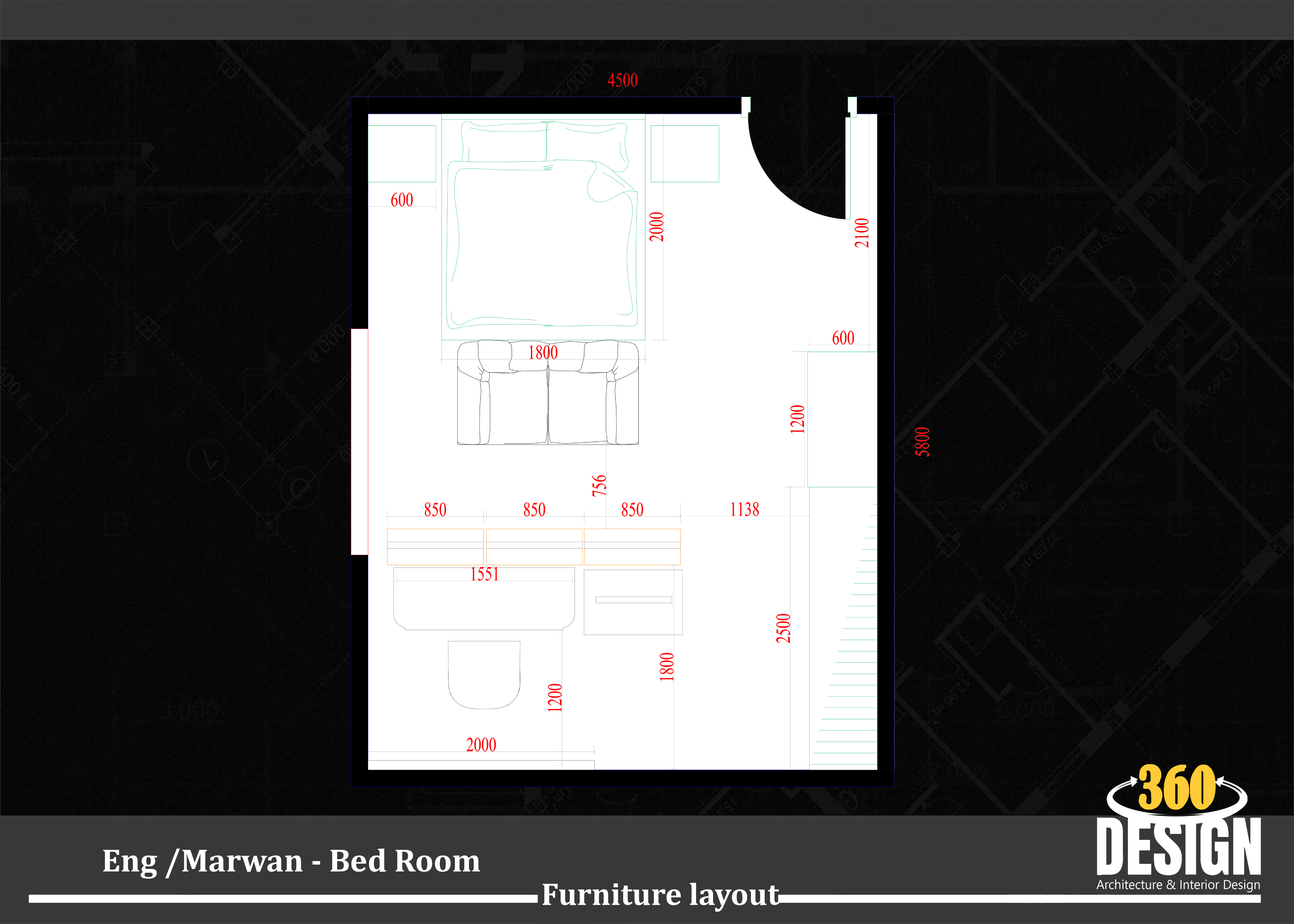 床与工作区房间丨360 Design-12