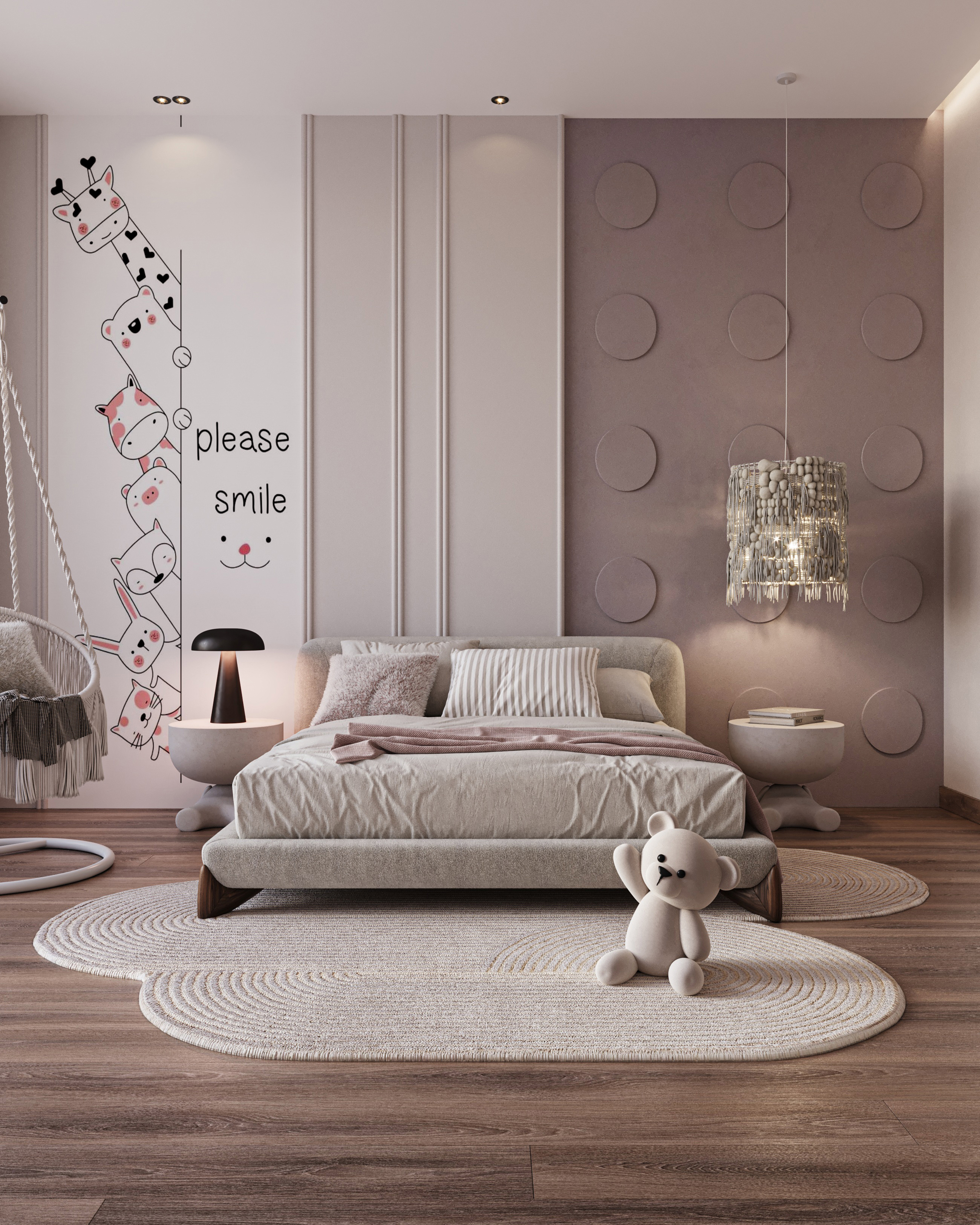 P A S T E L 女孩卧室设计丨巴林丨Huda Elturky-7