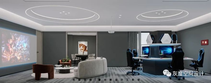 赛博朋克电竞酒店丨灰度空间设计-38