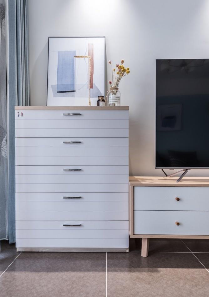 北欧混搭风 134㎡三居室,收纳与美观兼具-15