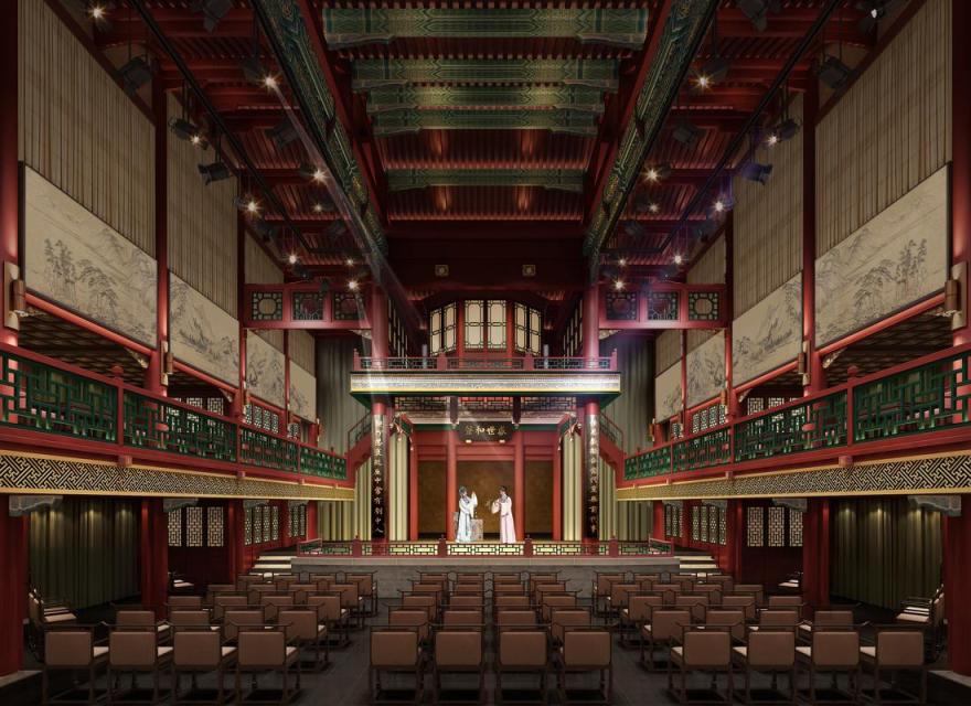 纯木结构古戏楼里的现代文创空间-6