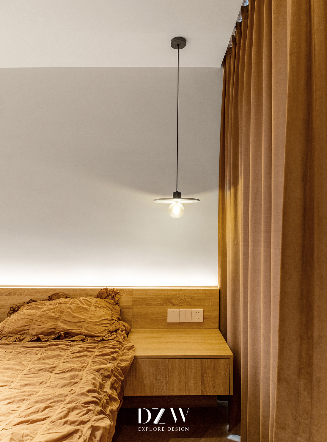 弧形拱门,波浪墙面新居设计-33