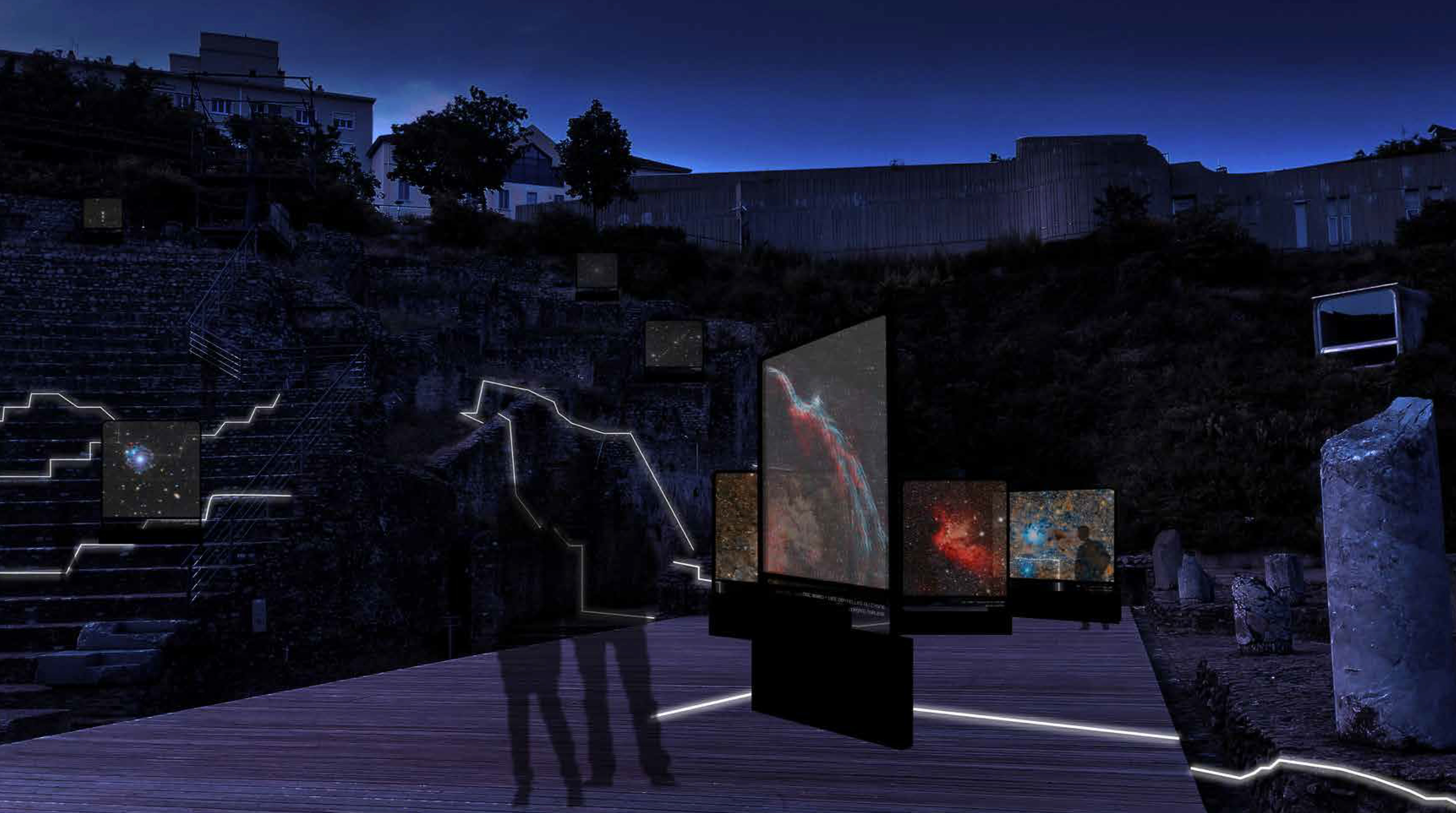 2020年8月里昂古罗马剧场天空投影镜像及天文摄影展丨法国里昂丨BTS设计空间专业（推测）-8