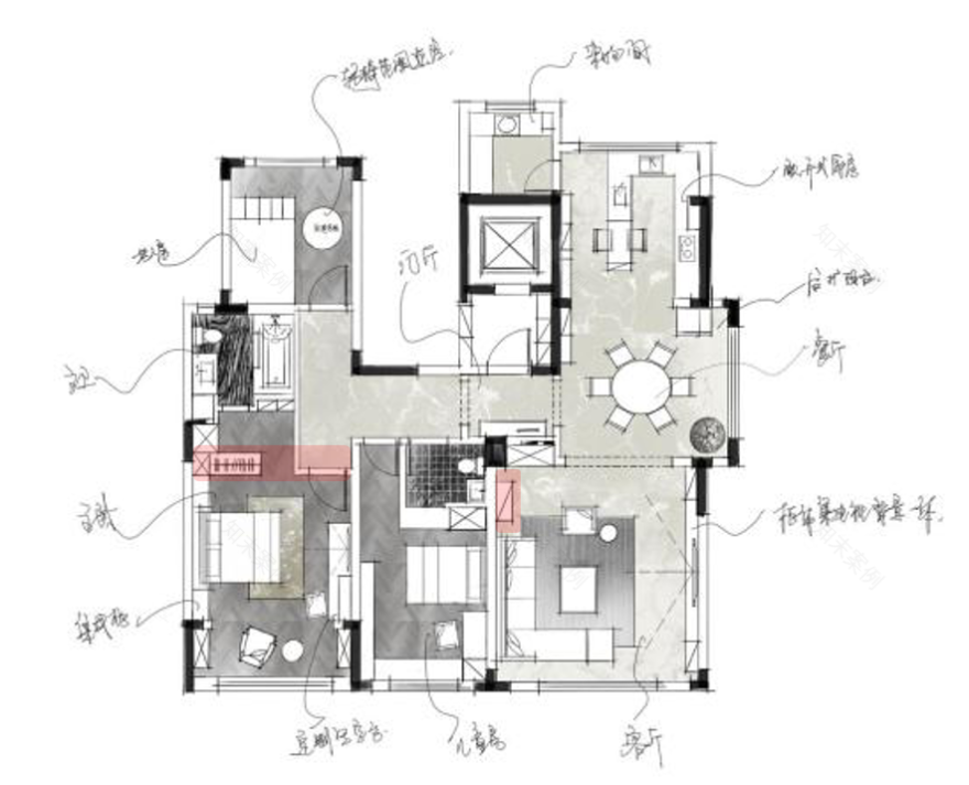 长春壹号院 173㎡新中式雅居,品质生活典范-11