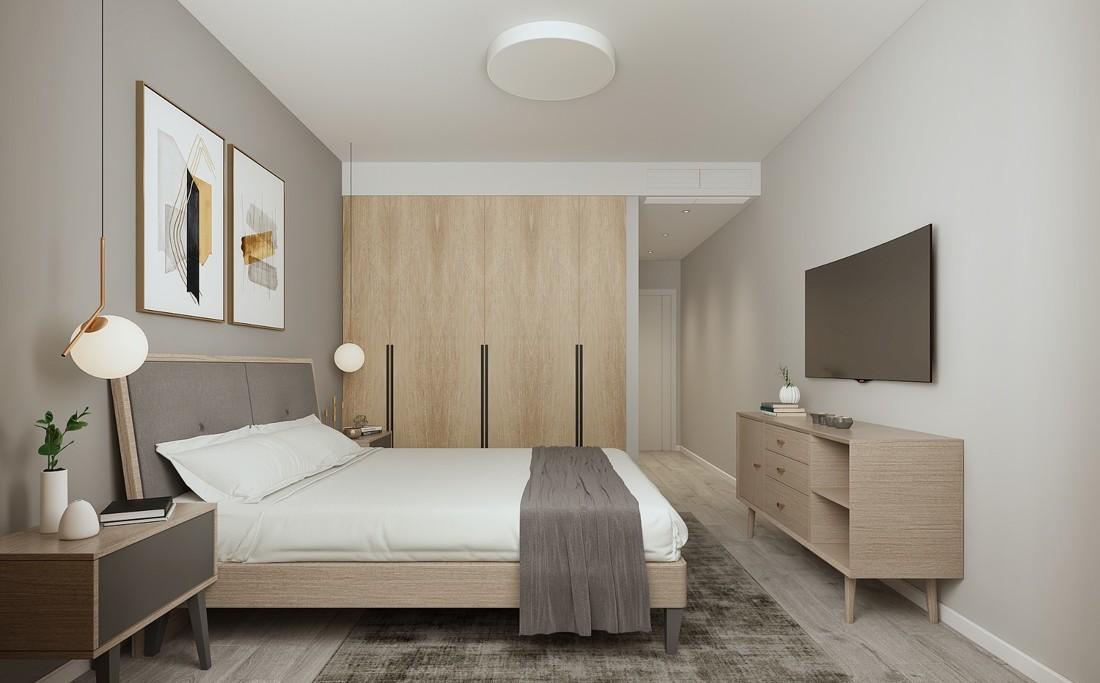 
简约灰搭配暖木色 -4