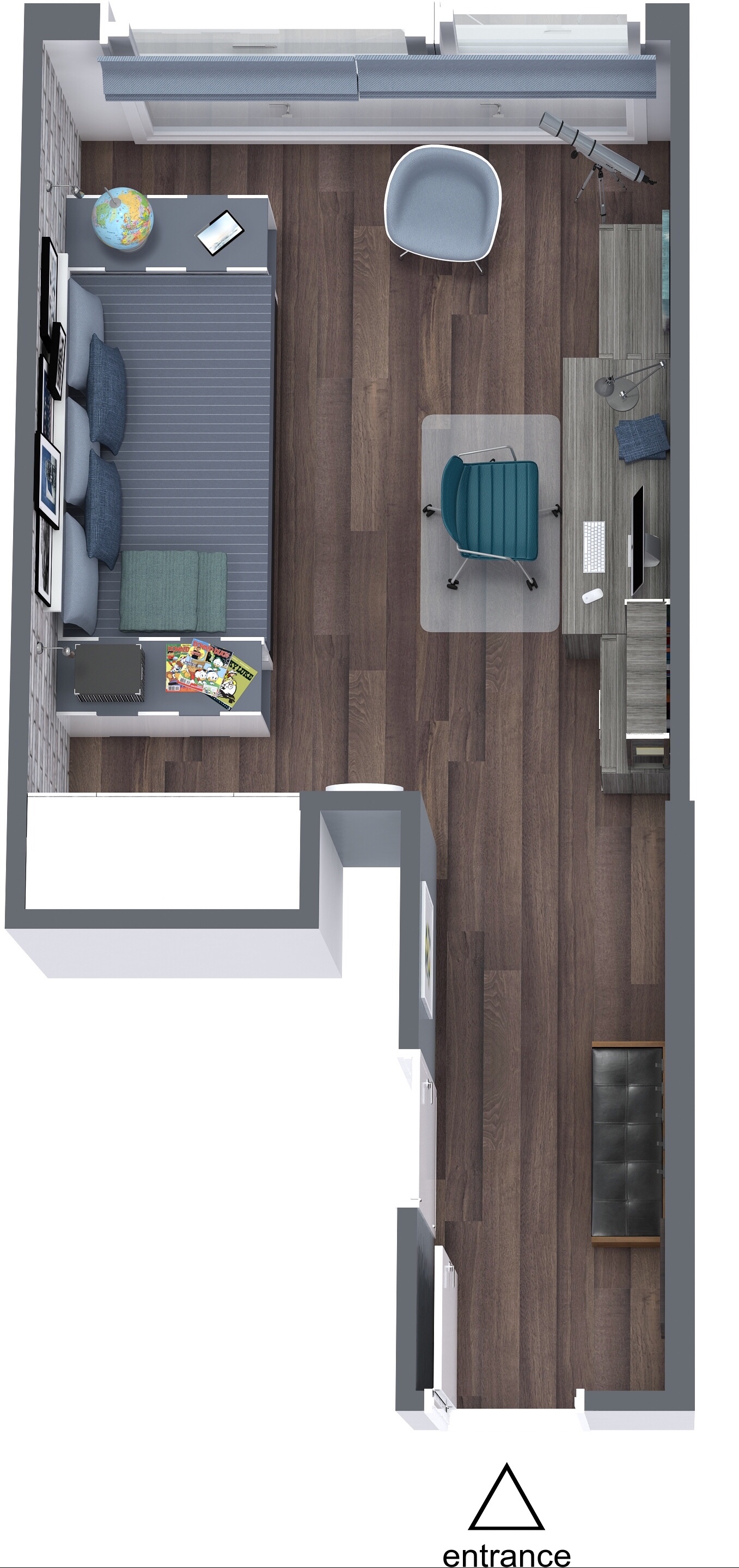 纽约13岁男孩房间改造方案丨美国纽约-7