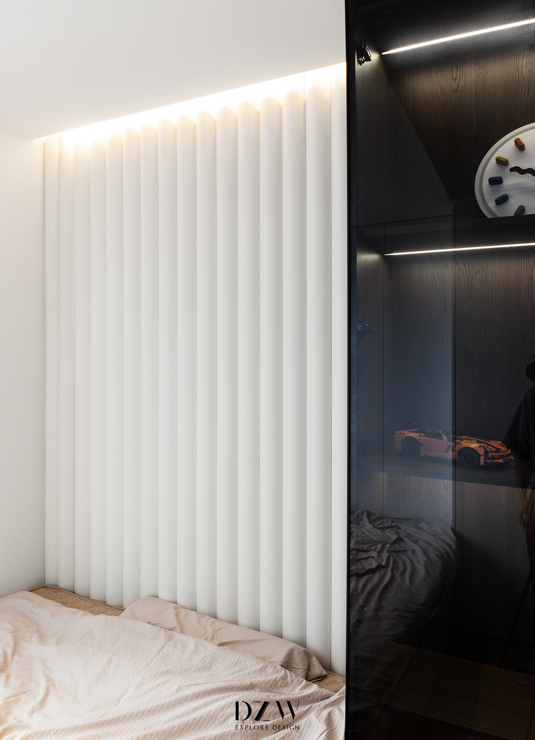 弧形拱门,波浪墙面新居设计-37