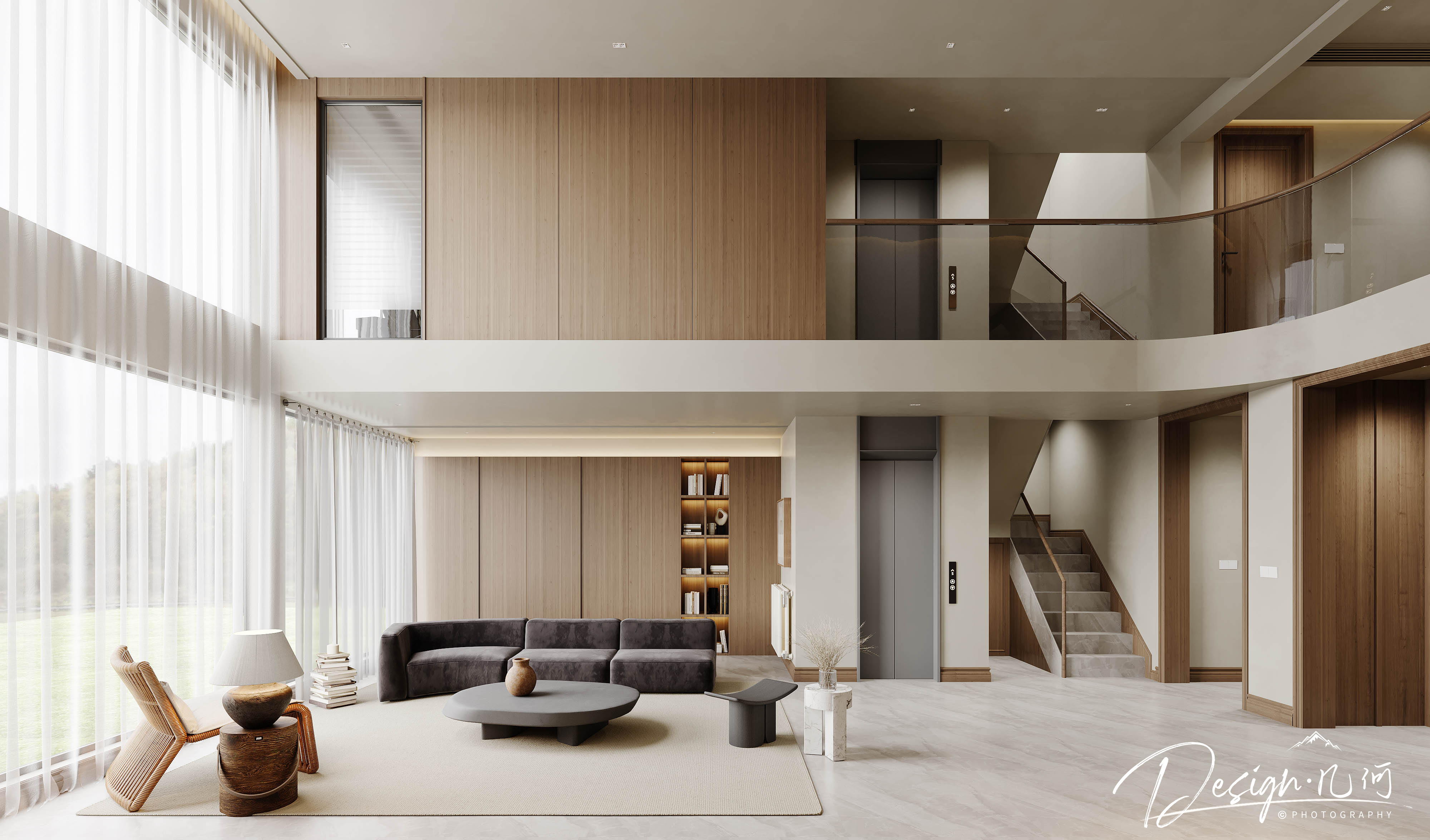 几何空间视觉表现 | 国建红郡中古风客餐厅-46