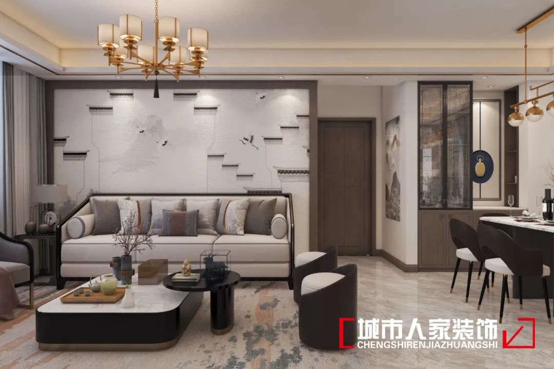 新中式之美,150㎡空间诠释东方和谐雅致-8