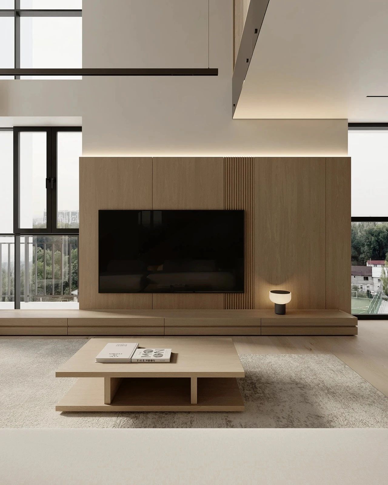 原木系奶油风极简空间loft公寓设计丨URSA STUDIO-9