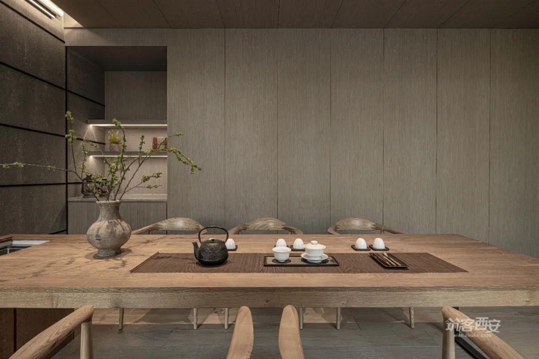 观想设计·蔡飞 | 西安茶空间 | 新旧融合,静谧清雅的茶文化体验-57