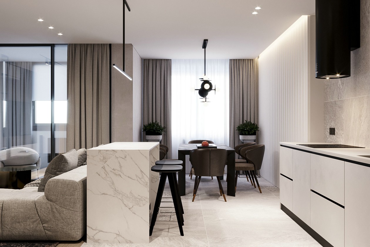 灰色系简约风公寓 既纯粹又有序的生活-7