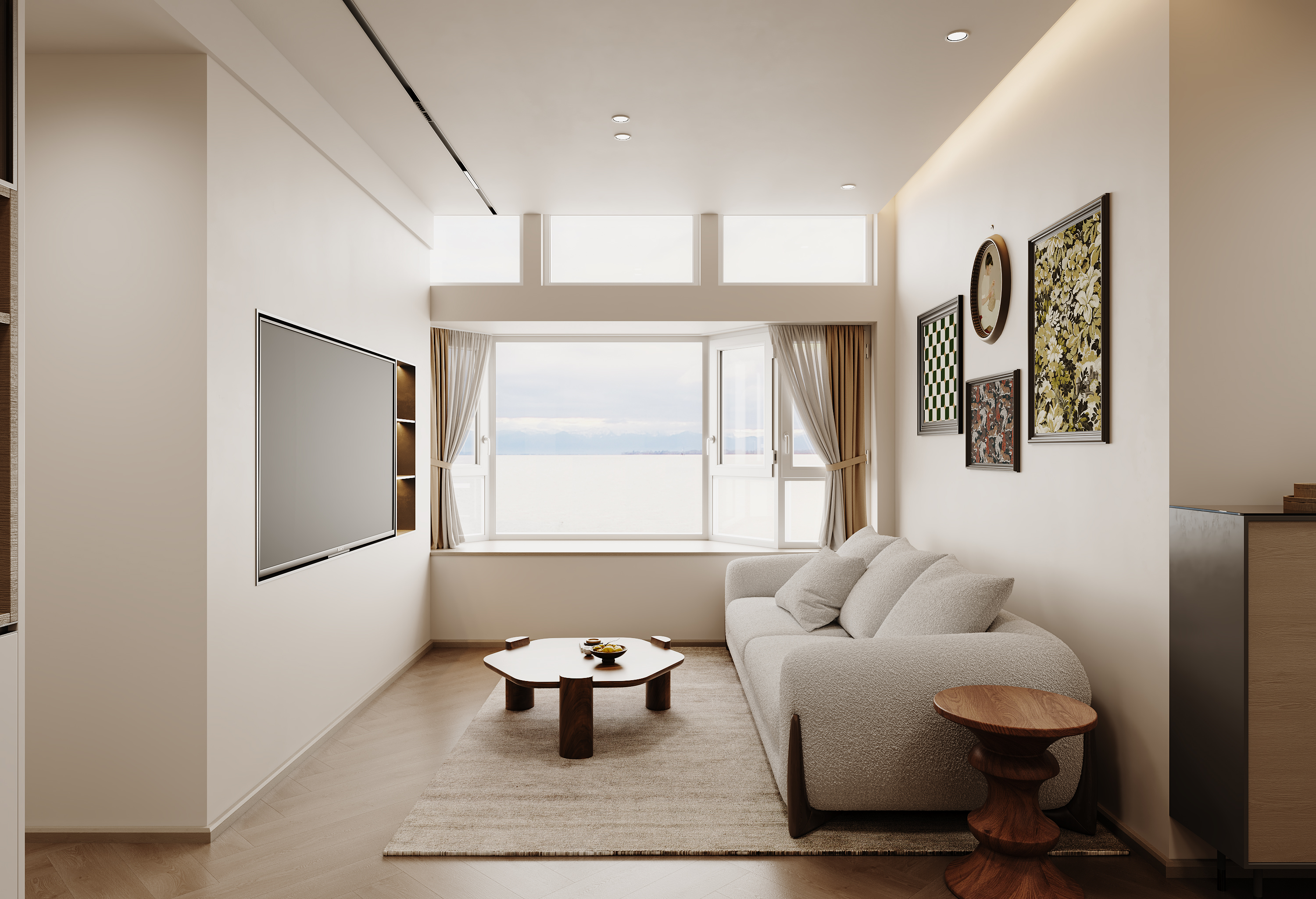 香港荃湾海滨花园奶油日式风-0