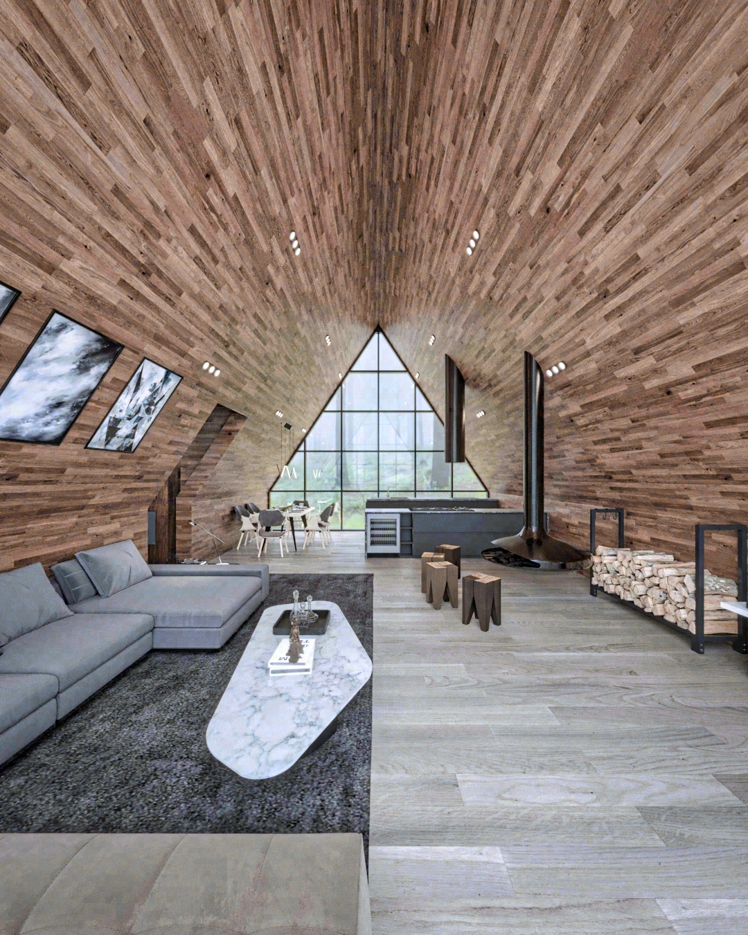 Lima AFrame Cabin 全包装修-17