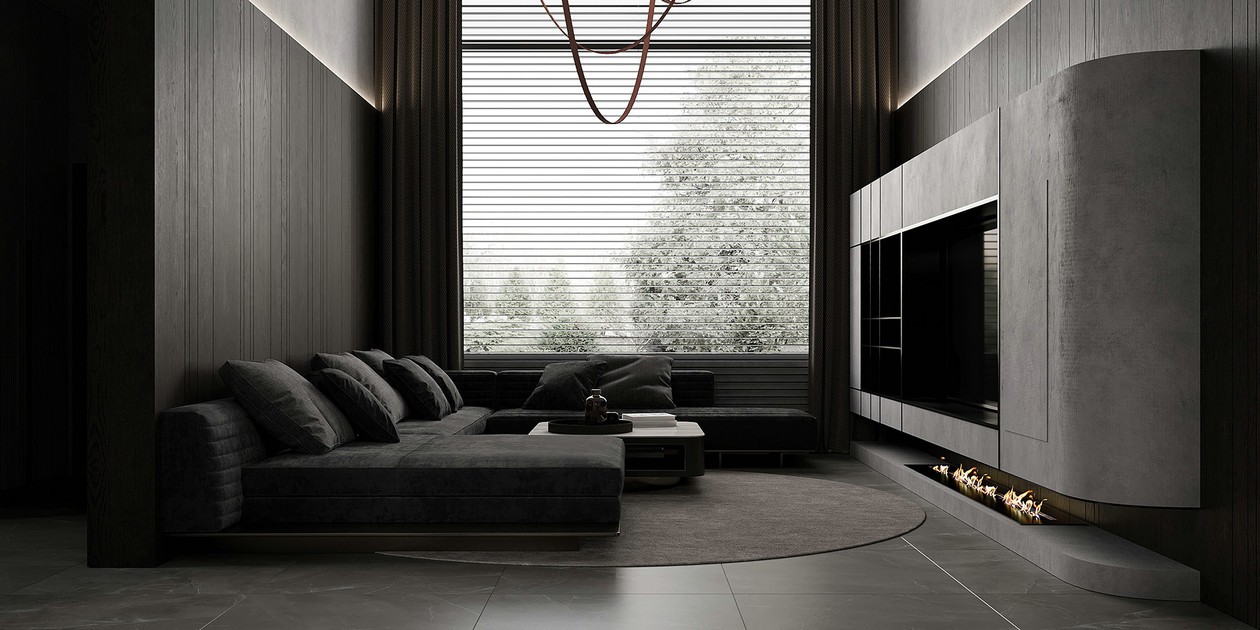 乌克兰基辅350㎡住宅设计 超有设计感！-2